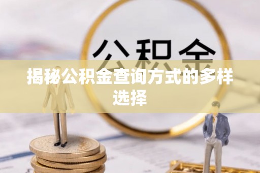 宜黄揭秘公积金查询方式的多样选择